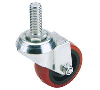 Draper 65515 75mm Diámetro Giratorias Perno Fijación Poliuretano Rueda - S. W.