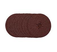 Draper 68618 discos de lija de fibra, 125 mm, grano 24 (paquete de 10), rojo, talla única