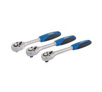 Draper 72-Tooth Reversible Agarre Suave Carraca Juego 3 Piezas 1/4 , 3/8 & 1.3cm