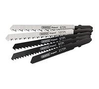 Draper 81734 - Juego de cuchillas para sierra caladora Set - negro/plata (5 piezas), negro, 81734, 230 voltsV