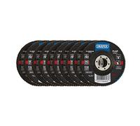 Draper 82961 Discos de aleta de óxido de aluminio, 115 x 22,23 mm, grano 40 (paquete de 10)