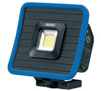 Draper 88595 COB LED recargable mini luz de inundación y banco de energía con base magnética y gancho colgante, 10 W, 1000 lúmenes, cable USB-C suministrado inalámbrico, azul y negro, talla única