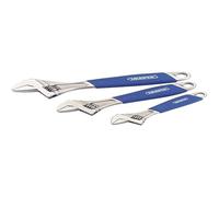Draper 88598 - Llave de Boca Fija Ajustable (3 Piezas, con Asas Softgrip)