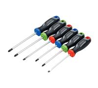 Draper Agarre Suave Screwdriver Juego 6 Piezas Mezclado Magnético Puntas 13433