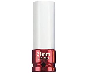 Draper awns/21 mm Expert 1/2 para muesca cuadrada HI-TORQ vaso para tuercas de rueda para Llantas de aleación, Rojo, 21 mm