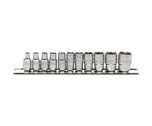 Draper B11 A/SR cuadrada IMPERIAL tomas en carril de metal, azul, 1/4-inch, Set de 11 piezas
