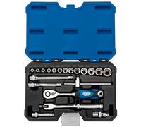 Draper b20 m/SG cuadrada Set de llaves de vaso (, azul, 1/4-inch, juego de 20 piezas