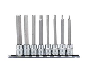 Draper d-hex/8/100 3/8 "SQ. DR. Hexagonal Socket Bit Set (8 piezas), color azul