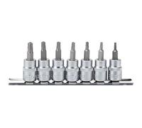 Draper d-tx5t/7/55 3/8 "SQ. DR. Cinco Lóbulo Estrella & # 174; seguridad Socket Bit Set (7 piezas), color azul