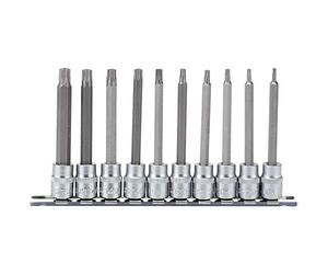 Draper d-txt/10/100 3/8 "SQ. DR. TX STAR & # 174; seguridad Socket Bit Set (10 piezas), color azul
