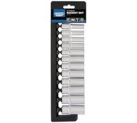 Draper D9MD/6PT/E 3/8 Square Drive Metric profundo Socket, azul, juego de 12
