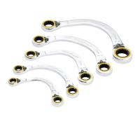 Draper 03941 Expert HI-TORQ - Juego de llaves de media luna con trinquete de doble anillo (5 piezas)