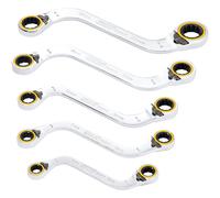 Draper 03947 Expert HI-TORQ - Juego de llaves de carraca en forma de S de doble anillo (5 piezas)