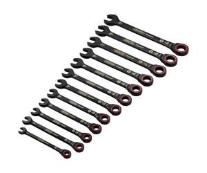 Draper Expert 3896 Juego de Llaves Combinadas Métricas HI-TORQ 12 Piezas Negro