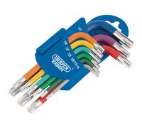 Draper Expert 66135 Métrico Colorido Brazo Corto Tx-Estrella Llave Set (9 Pieza)