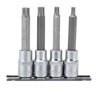 Draper h-spline/4/100 cuadrado de vaso Spline Bit Set, Azul, 1/2-inch, juego de 4 piezas