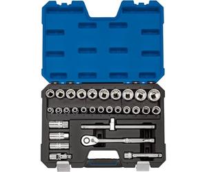 Draper h30mn/B cuadrada Set de llaves de vaso (, azul, 1/2-inch, juego de 30 piezas
