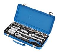 Draper hd26 m/MT cuadrada Set de llaves de vaso (, azul, 1/2-inch, juego de 26 piezas