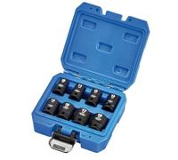 Draper HI-TORQ - Juego de 8 llaves de impacto métricas, 3/8 pulgadas cuadradas Dr. - 20203-6 puntos CR-MO de acero