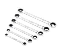 Draper Hola-Torq Métrico Doble Llave Carraca Anillo Juego 6 Pieza 12-point 27741
