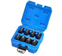 Draper Hola-Torq Métrico Estándar Largo Impacto Enchufe Juego 1cmD 8PC 10-19mm