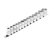Draper Imperial Enchufe en Una Metal Raíl 1.3cmD 13pc 6 Punto Estándar Longitud