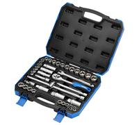 Draper Imperial Métricas Enchufe Juego 1cmD 39p 6 Punto Cromo Estándar Longitud