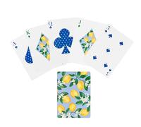 Draper James Waterproof Playing Cards, Standard 54 Count Deck, Perfect for Outdoor Games and Gatherings, Lemons