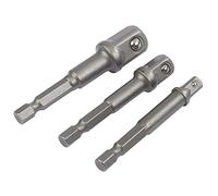 Draper Juego de llaves de impacto de 3 piezas | Adaptador de llave cuadrada hexagonal de 1/4 pulgadas x 1/4 pulgadas, 3/8 pulgadas y 1/2 pulgadas | Destornilladores de impacto, llaves, trinquetes y