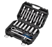 Draper Kit de tuercas de amortiguador de 19 piezas, 1/2 pulgada cuadrada Dr. - 13604 - Acero CRV
