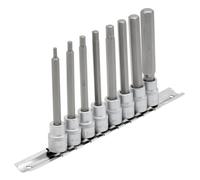 Draper Largo Métrico Llave de Vaso Hexagonal Juego 1cm Sq Dr 100mm 8 Pieza 3 12-