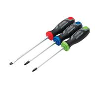 Draper Libra Thru Agarre Suave Screwdriver Juego 3 Piezas Mezclado Magnetizado