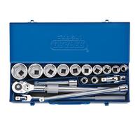 Draper mc17 m/B 3/4 "SQ. DR. Set de llaves de vaso (en caja de metal (17 piezas), color azul