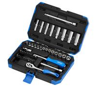 Draper Métrico Enchufe Juego 0.6cmD 47 Piezas Hexágono Profundo & Estándar 16355