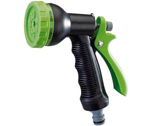 Draper Pistola pulverizadora de manguera de 7 patrones, boquilla de manguera de jardín de polipropileno, herramienta de riego, gatillo bloqueable, conector universal, 26246