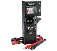 Draper Probador de batería y fusibles | Bombillas LED y prueba de continuidad | Medidor de escala analógico | Herramienta de prueba multiusos | Lector de temperatura | 90478