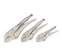 Draper Quijada Curvada Autoagarre Set de Alicates 3 Piezas 140 ,190 ,220mm Largo