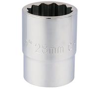 Draper T-MM/B - Llave de vaso de 12 puntas (28 mm), azul, 28 mm