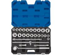 Draper t26amn/B 3/4 "SQ. DR. mm/AF combinado juego de carraca (26 piezas), color azul