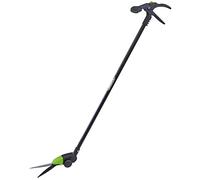 Draper Tijeras de césped con mango largo de 1,3 m, recortadora de jardinería con ruedas, cuchillas de corte de césped de 180 grados, herramienta manual de jardín, recortadora de bordes de césped,