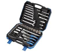Draper tkd75 m 1/4 ", 3/8" y 1/2 SQ. DR. Métricas herramienta Kit (Juego de 75), color azul