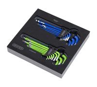 Draper Torx Star & Métrico Bola Extremo Hex Llave Juego Eva Almacenaje Bandeja