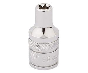 Draper TS14/B E5 Estrella Socket, azul, 1/4 de pulgada)