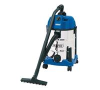 Draper wdv30ssb mojado y seco aspiradora con depósito de acero inoxidable, Azul, 30 L