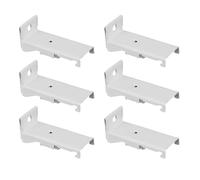 Drapery Rod Mounting Brackets - 13x8x2.5cm Flexible Bendable Wall Holders, 6-Piece Hardware Set, Strong Support Track Accessories | Top Blind Installation Indoor Outdoor Kitchen Window Curtain Rod Org