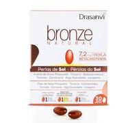 DRASANVI Acelerador de bronceado | Betacarotenos | Protege la Piel de Rayos UVA y Previene el Envejecimiento|Rosa de Mosqueta,Tomate, Zanahoria y Alga Dunaliella, Vitamina E, Licopeno, Luteína|30dias