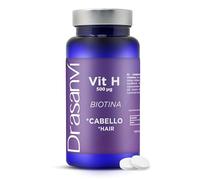Drasanvi Biotina 500 mg (Vitamina H / B7) 90 Comprimidos | Cabello, Piel y Uñas | Contribuye al Metabolismo Energético | Alta Concentración | Sin Gluten