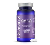 Drasanvi Calcio + Vitamina D3 + K2 90 Comprimidos | Alta Absorción para Huesos y Dientes | Contribuye a la Función Muscular y Metabolismo del Calcio | Sin Gluten
