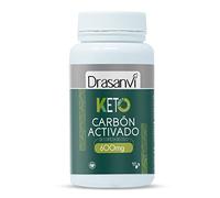 Drasanvi CARBÓN VEGETAL ACTIVADO KETO - Carbonización de la cáscara de coco, posteriormente activada calentando el carbón sin aire - VEGANO - 60 cápsulas