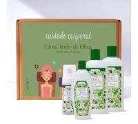 DRASANVI CESTA CUIDADO CORPORAL OLIVA - Potencia tu belleza natural - Productos con ingredientes procedentes de Agricultura Ecológica - CERTIFICADO ECOCERT